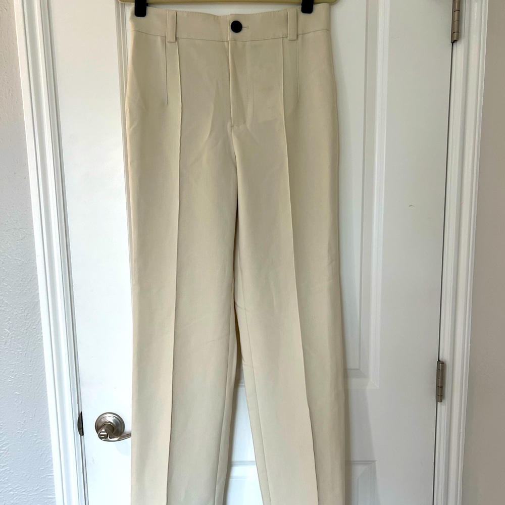 NWT Zara Off White Trouser M